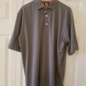 FootJoy Short Sleeve Polo Shirt Golf Gray Size Large